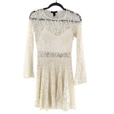 Forever 21 Sheer Lace Dress Women's S Ivory Boho Romantic Cottagecore Feminine