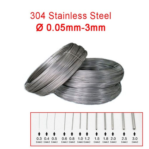 10x Edelstahl-Draht 304 - 1 Meter Federdraht 2.2mm Für DIY-Projekte