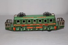 1950's Made in Japan, Pacific Lines, Tin Electric Style Train Locomotive, Nice