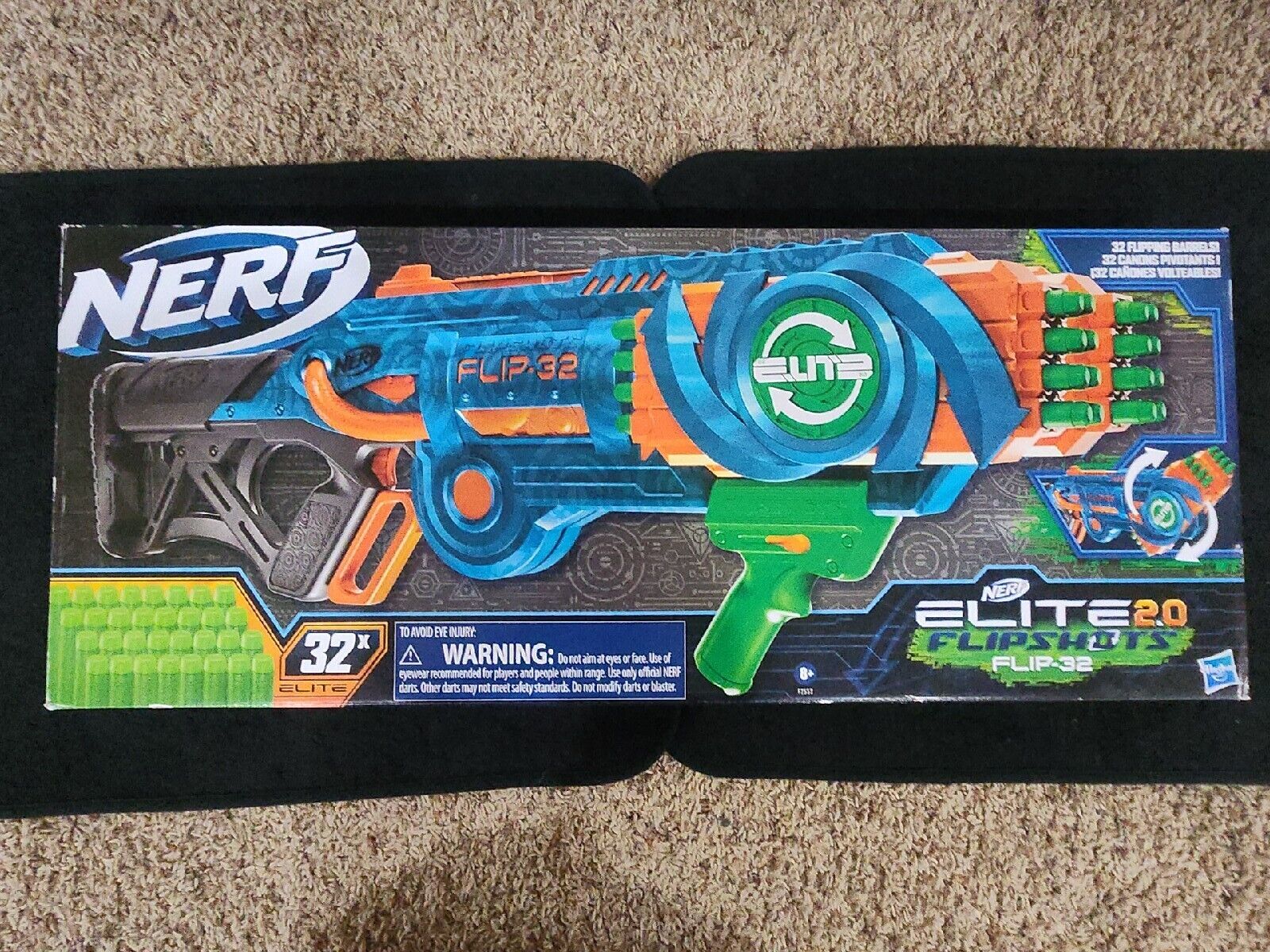 Nerf Elite 2.0 Flipshots Flip-32 Blaster, 32 Dart Barrels Flip to Double  Your Firepower, 32-Dart Capacity, 32 Nerf Darts - Nerf