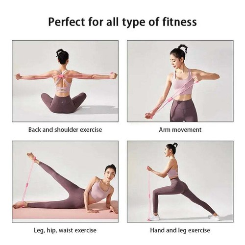 8 Shape Resistance Band Expander Yoga Elastic Band Latex Rubber Fitness Exercise - Picture 11 of 20