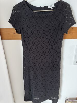 Noa Noa Damenkleid Sommerkleid Schwarz Kurzarm Gr.34 Baumwolle Polyamid Viscose 