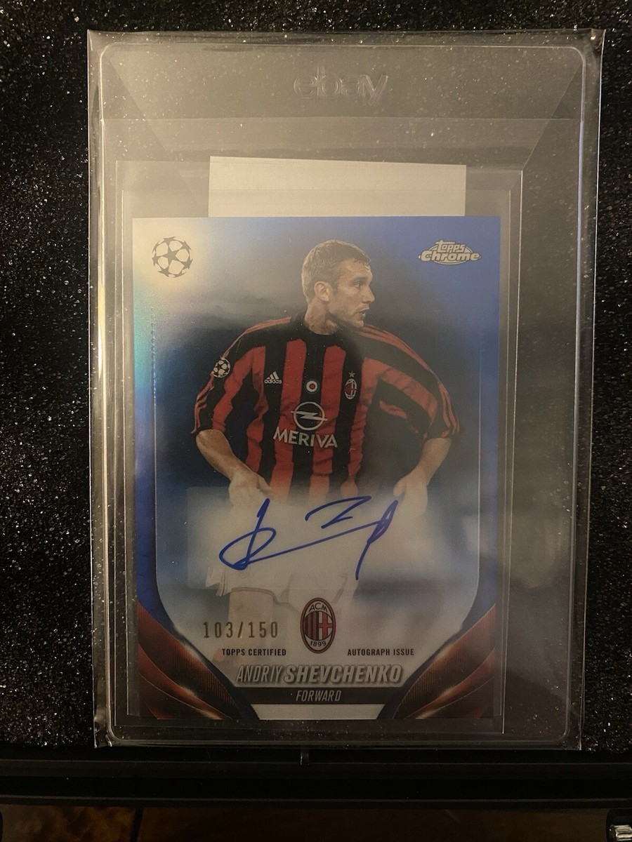 2023-24 Topps Chrome Andriy Shevchenko Auto Blue Refractor CA-AS 