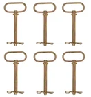 Buyers Products 66100, Set of (6) Yellow Zinc Plated Hitch Pin - 1/2 dia x