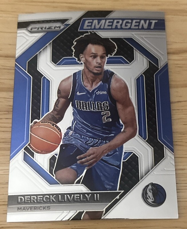 Dereck Lively II 2023-24 Panini Prizm Emergent #26 Dallas Mavericks