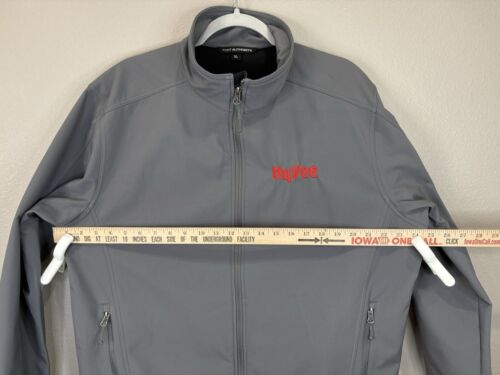 HyVee Grocery Jacket Unisex XL Gray Full Zip Long Sleeve Pockets Fleece Lined - Picture 10 of 11