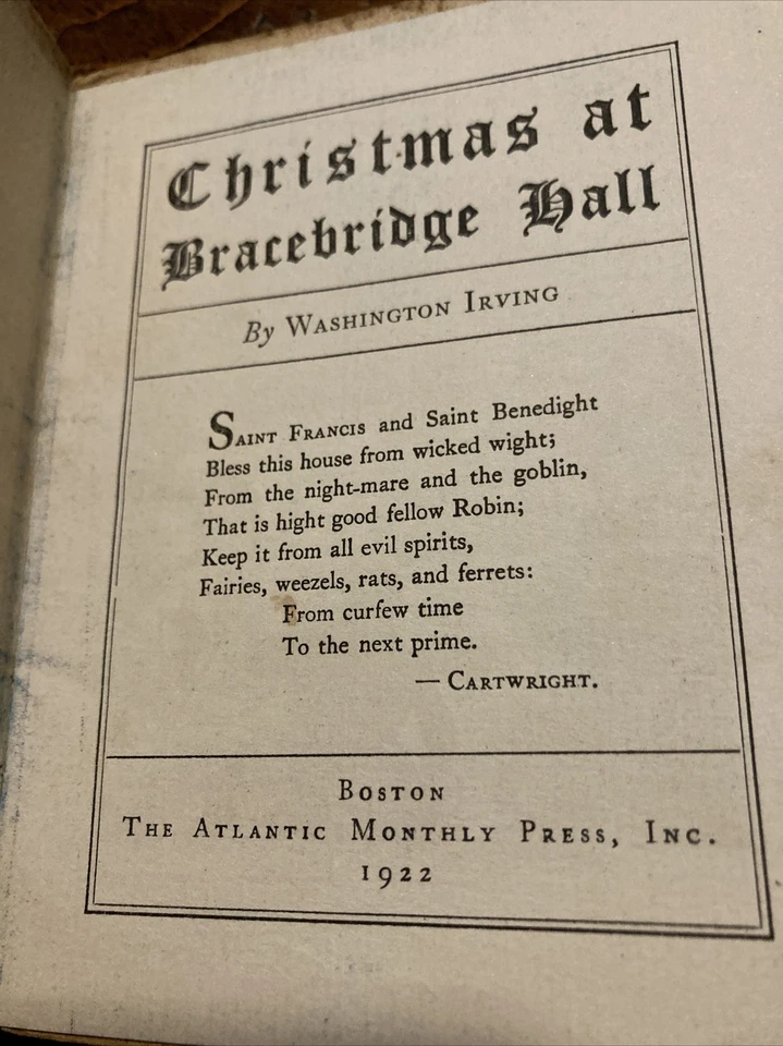 Christmas At The Bracebridge Hall By Washington Irving 1922- Pamphlet Booklet - Image 4 of 4