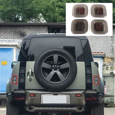 Smoked Rear Tail Light Cover Trim Accessories 4PCS For Land Rover Defender 20-23
