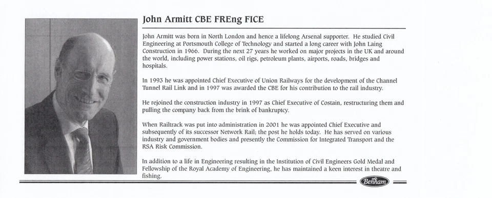 JOHN ARMITT SIGNED Brunel Booklet Pane GB Benham FDC Paddington 1997 (105526) - Image 3 of 4