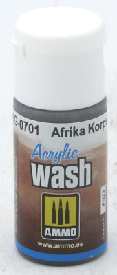 AMMO AMIG-0701 Afrika Korps Wash [15ml] (Acrylic Wash) Weathering Effects Brown