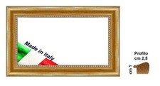 Cornice Oro in legno per foto,stampa,diploma,poster,laurea - Spess.front. cm 2,5