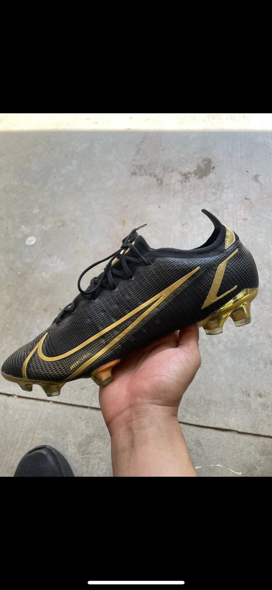 Glans inch handtekening NIKE MERCURIAL VAPOR 14 ELITE FG BY YOU ID SOCCER CLEATS ACC SIZE 11 black  gold | eBay