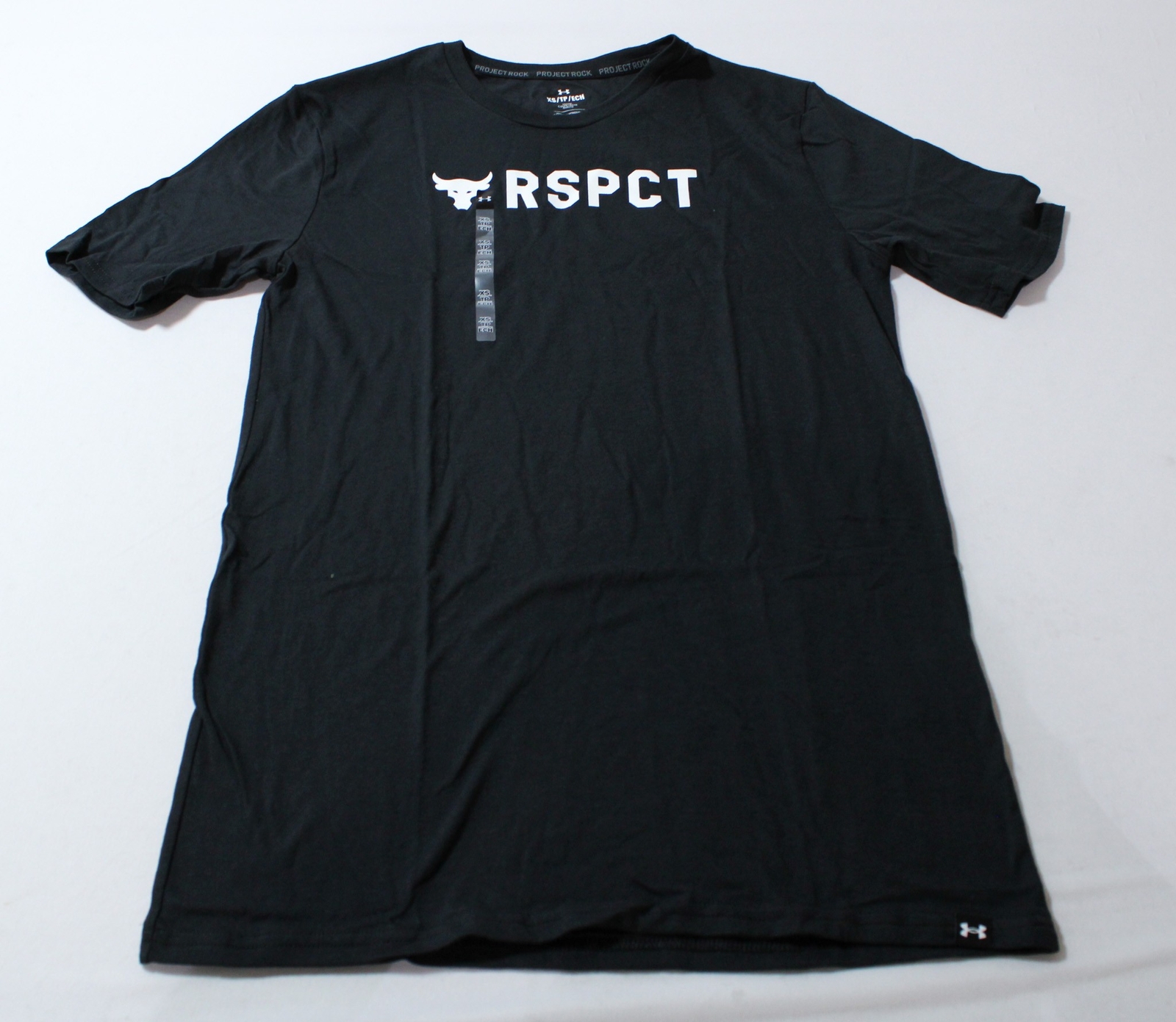 Under Armour Men's Project Rock Short Sleeve T-Shirt CG2 Black/White Size XS NWT