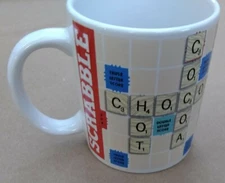 Scrabble 2016 Hasbro Coffee Tea Hot Chocolate Cup Mug Excellent