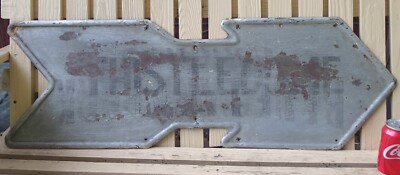 ANTIQUE CONEY ISLAND AMUSEMENT PARK NY ZINC METAL ARROW SIGN FERRIS WHEEL RIDE A