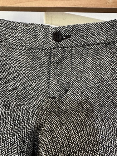 Playboy 12 Shorts Chevron Tweed Low Rise Mini Black Cream Metallic Gold Pockets - Picture 5 of 11
