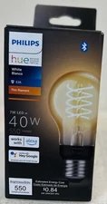 Philips Hue 40-Watt Equivalent Smart LED Vintage Edison White Thin Filament