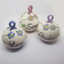 1 Pallina di natale in ceramica vietrese maiolicate a mano personalizzata 