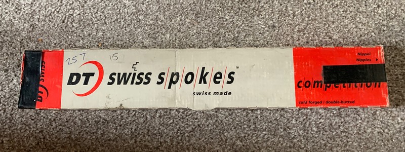 15x DT Swiss Competition Spokes 257mm Silver Double Butted