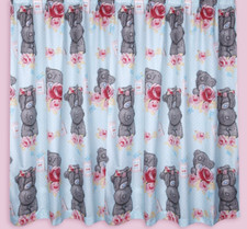 66"x54" CURTAINS TATTY TEDDY SCRUMPTIOUS DUCKEGG POLKA DOTS BLUE PINK GREY BEAR