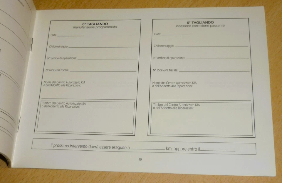 Libretto GARANZIA & Manutenzione KIA Sportage.Nuovo,ORIGINALE in Italiano - Immagine 2 di 2