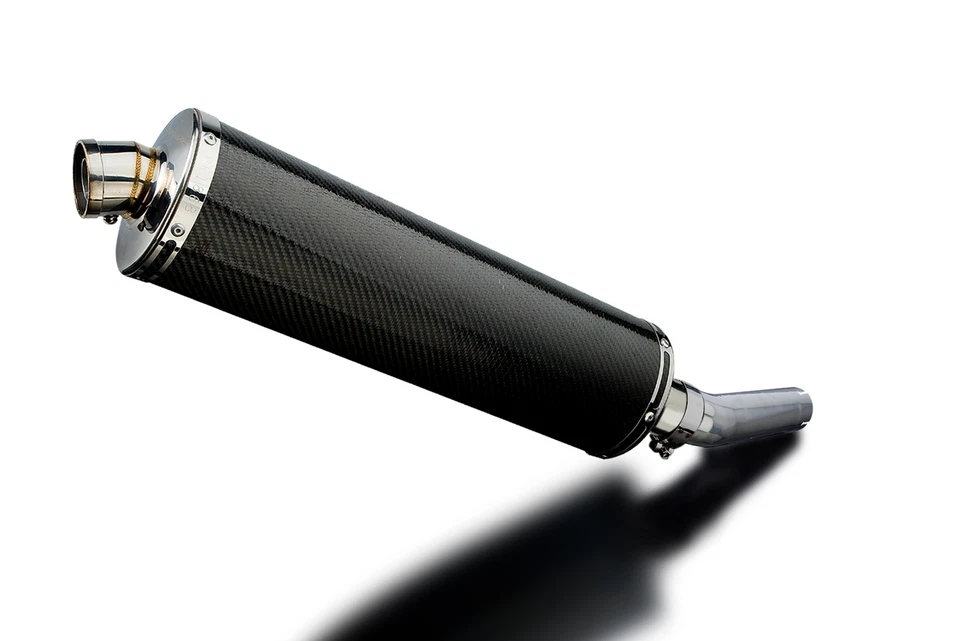 Kit silenciador escape carbono ovalado 18" Honda CBR600 F3 1995-1998 Delkevic Slip On Foto 2 de 4