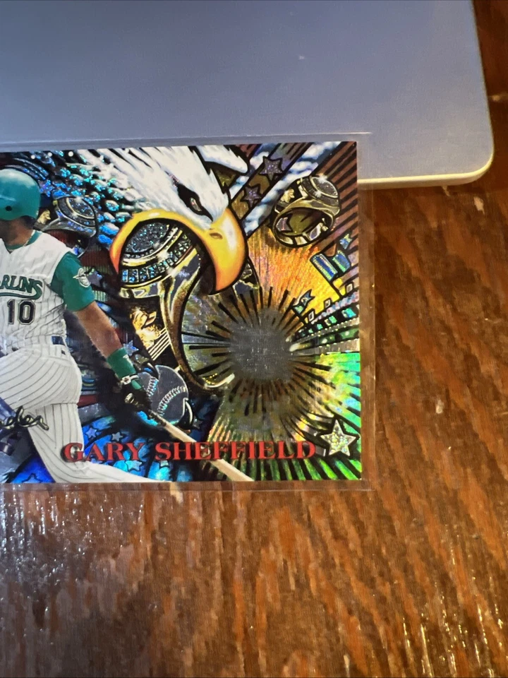 Gary Sheffield 1995 Topps Stadium Club Anillo Líderes Inserto #15 Marlins Foto 2 de 4
