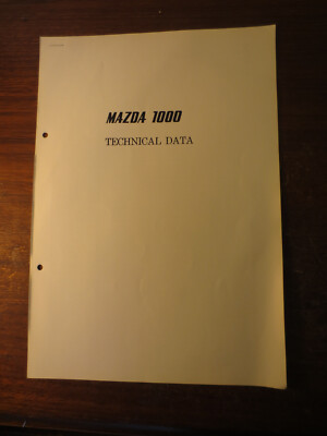 Original 1967 Mazda 1000 sedan and estate car technical data notes 6 pages