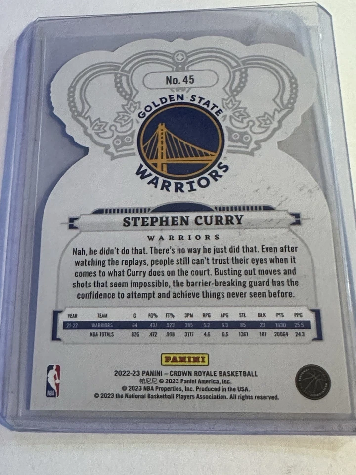 2022-23 Panini Crown Royale - Stephen Curry #45 - Image 2 of 2