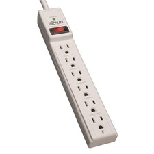 TRIPP LITE TLP606TAA Surge Protector Outlet Strip,6 Outlets 6FXP3