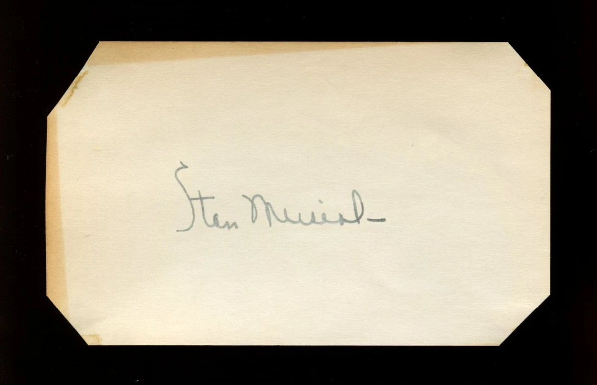 Stan Musial MLB Original Autographed Index Cards for sale | eBay
