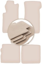 PREMIUM beige Fu&szlig;matten f&uuml;r: Mercedes SL R107 lange Vorderachse 1971-1989