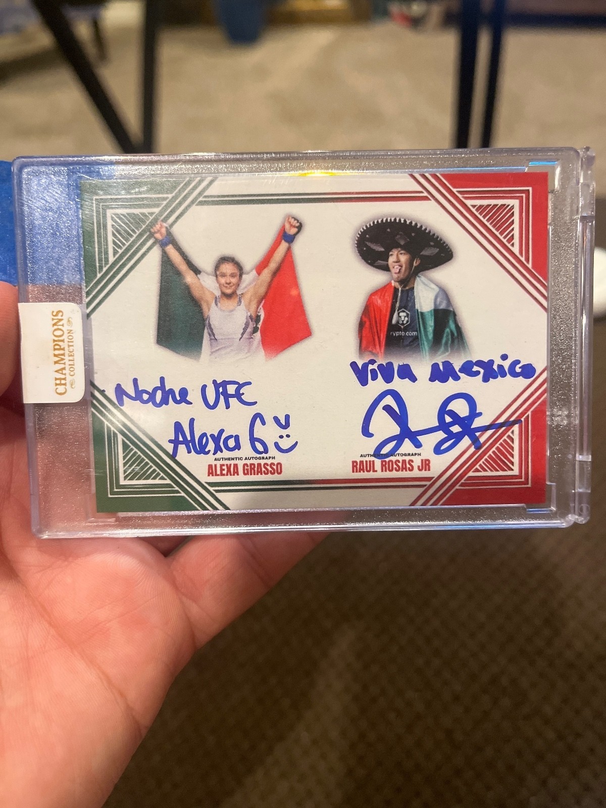 Alexa Grasso & Raul Rosas Jr. Dual Signed UFC Champions On Card Auto UFC Noche