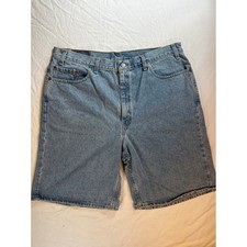 Levis 550 Relaxed Fit Shorts Mens 42 Light Wash Blue Denim Made in USA Vintage