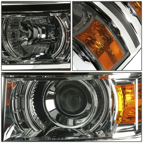 FOR 2014-2015 CHEVY SILVERADO SMOKED HOUSING AMBER SIDE PROJECTOR HEADLIGHT/LAMP - 第 2/6 張圖片