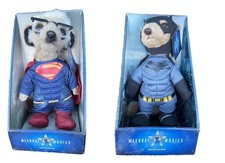 Compare The Market Meerkats - Batman & Superman Limited Edition Soft Toys. Boxed