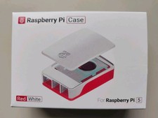 RASPBERRY PI5 Gehäuse Himbeer/weiß Original mit Lüfter