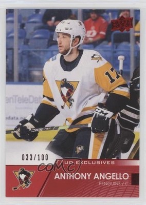 2021-22 Upper Deck AHL Exclusives 33/100 Anthony Angello #42 0b3