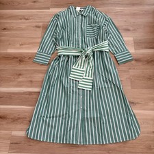 Rosie Assoulin x Target Long-Sleeve Tie-Waist Striped Poplin Maxi Shirt Dress 2X