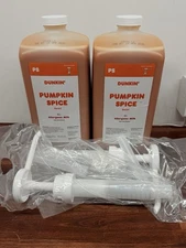 DUNKIN PUMPKIN SPICE SYRUP / SWIRL Quantity Of 2 With Pumps