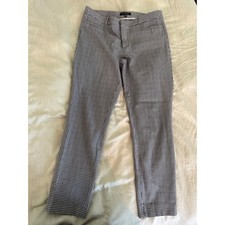 Banana Republic Sloan Pants 12L Black White Houndstooth Stretch Career Work