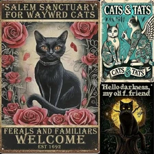 Cat Kitten Retro Metal Sign Wall Home Decor Art Rustic Bub