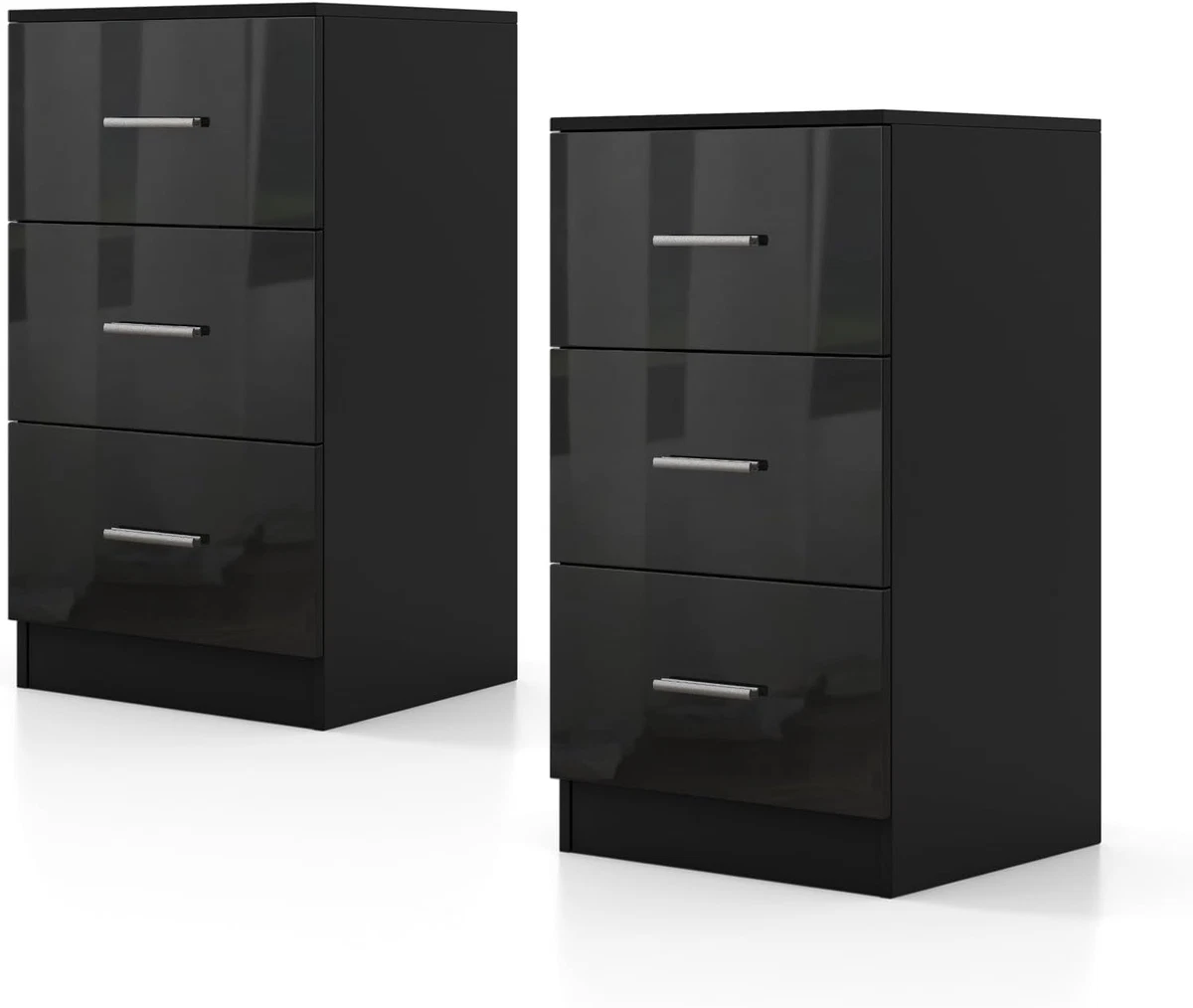 Comodino In Stile Fattoria Con 3 Cassetti E Stazione Di Ricarica USB-A/USB-C, Grigio Grano, Ampio Piano