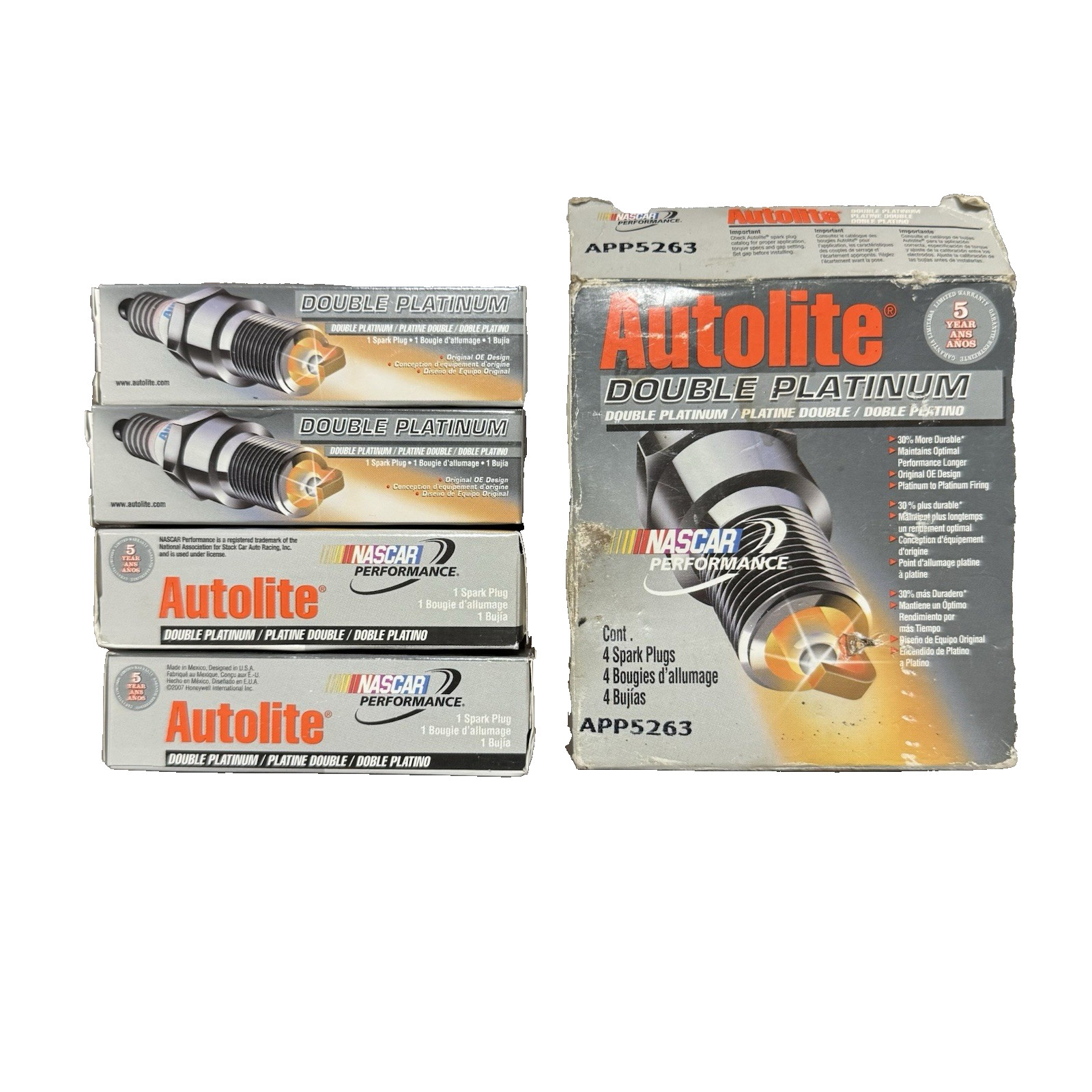 Autolite Double Platinum Spark Plugs APP5263 PACK OF 4
