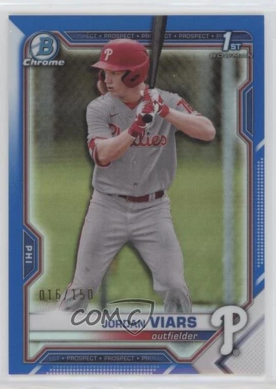 2021 Bowman Draft Chrome Blue Refractor 16/150 Jordan Viars #BDC-132