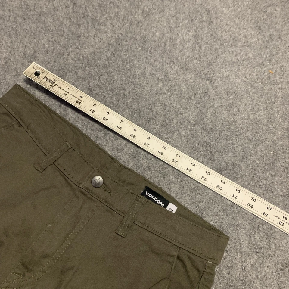VOLCOM Mens Chino Shorts Size 28 Pockets Cotton Blend - Image 3 of 4