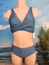 NWT Cupshe Women's Two Piece Bikini Powder Blue Size Medium