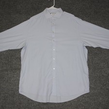 Charles Tyrwhitt Mens Light Blue Cotton Dress Shirt Long Sleeve Business 17 34