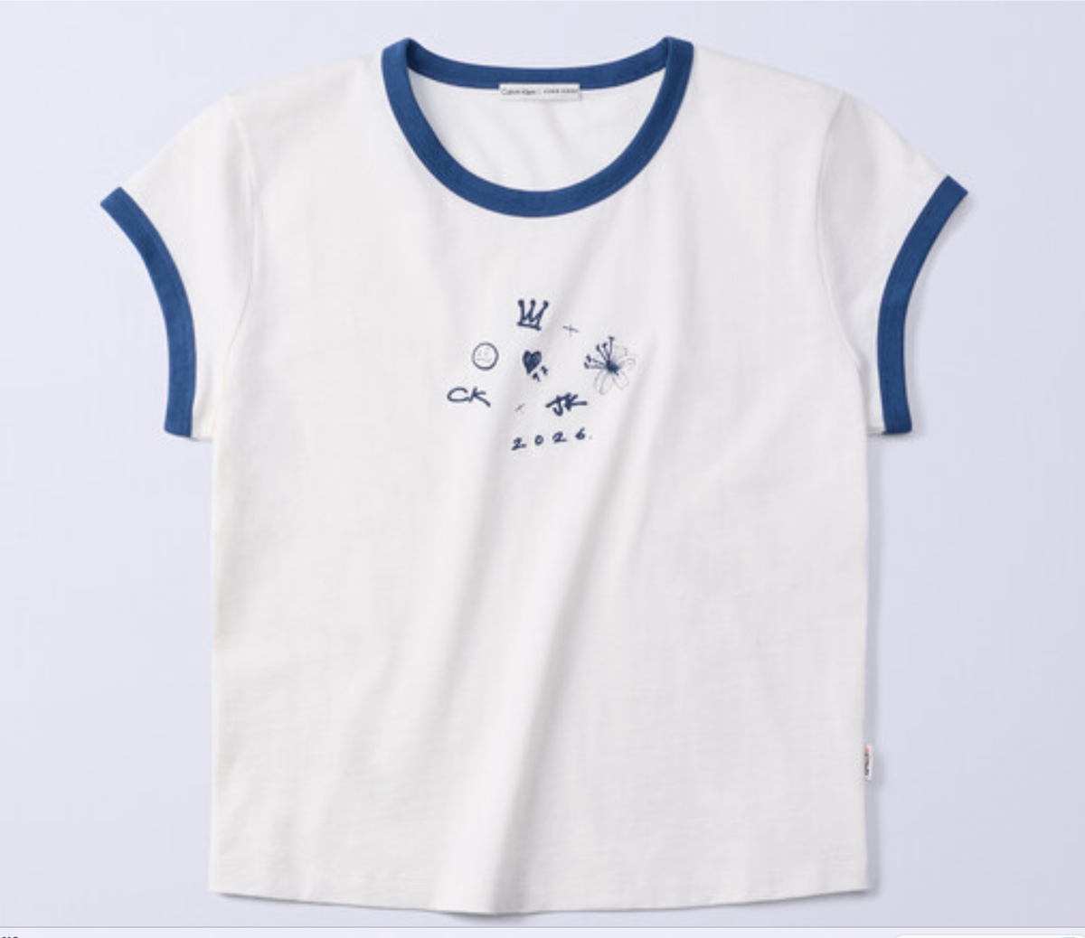 ジョングク　  BTS リンガーベビーTシャツ XS JUNGKOOK X Calvin Klein Women's Graphic Ringer Baby Short Sleeve T