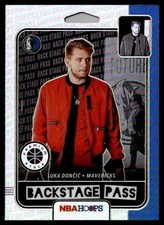 2020-21 Hoops Premium Stock Backstage Pass Silver Prizm Luka Doncic Dallas
